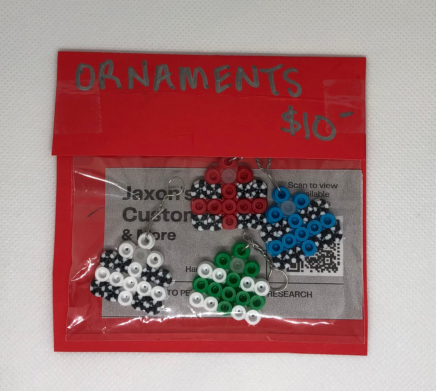 Mini Christmas Present Ornaments Set of 4