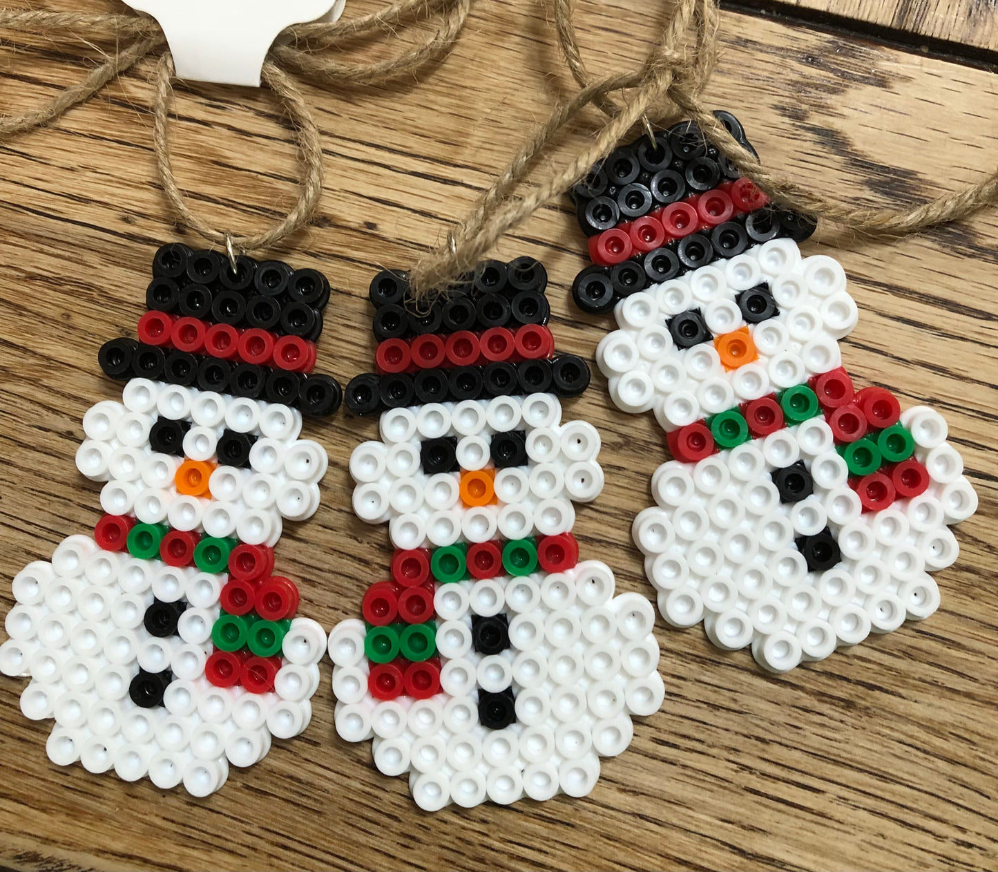 Snowman Ornament Red/Green Scarf Christmas Tree
