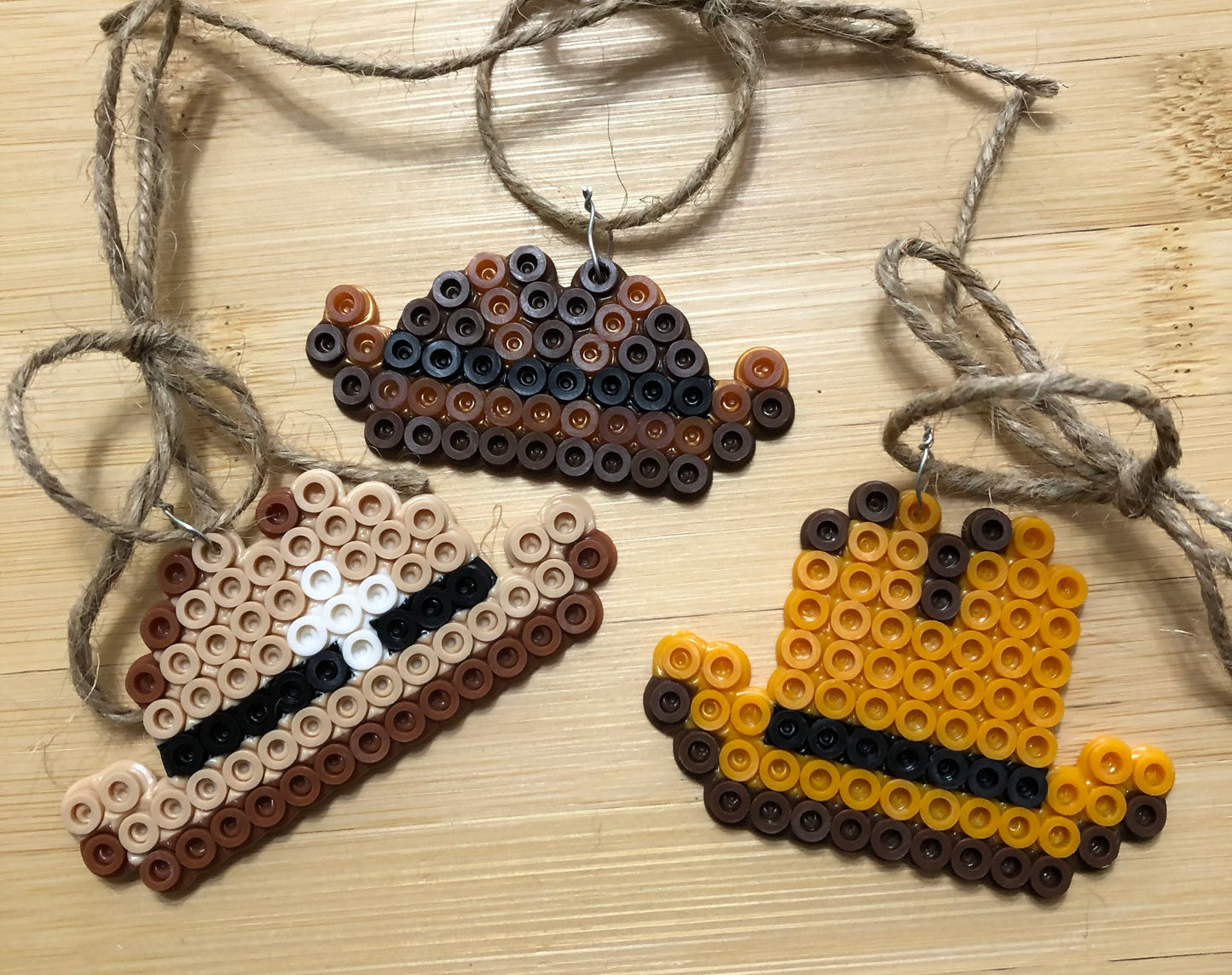 Set of 3 Cowboy Hats Ornaments