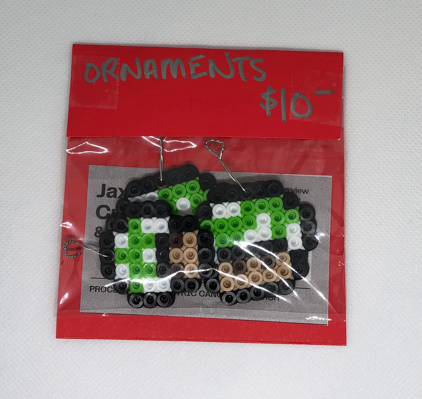 Mario Mushroom Ornaments Set of 3 Greemn