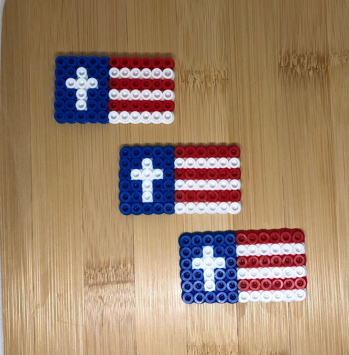 Handcrafted Cross Flag Magnet