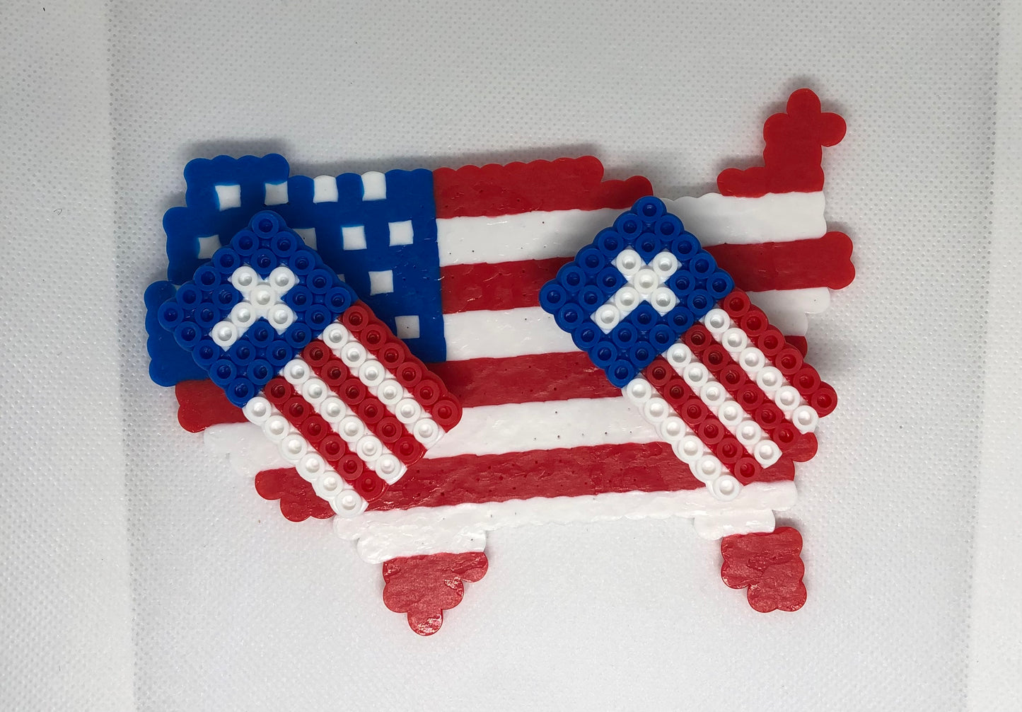 3D US Shaped Flag Magnets With Crosses