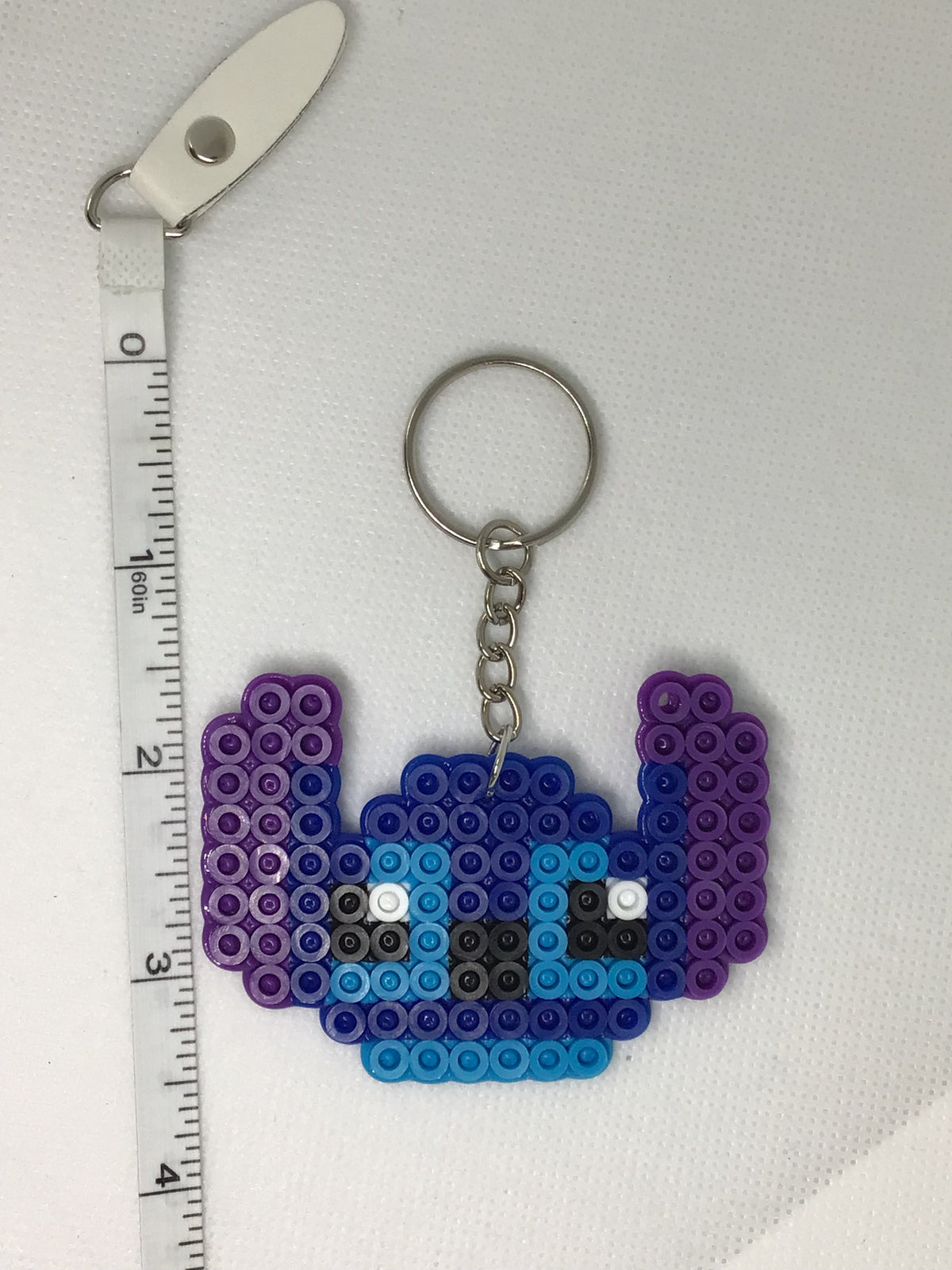 “Stitch” Keychain Handcrafted Perler Beads