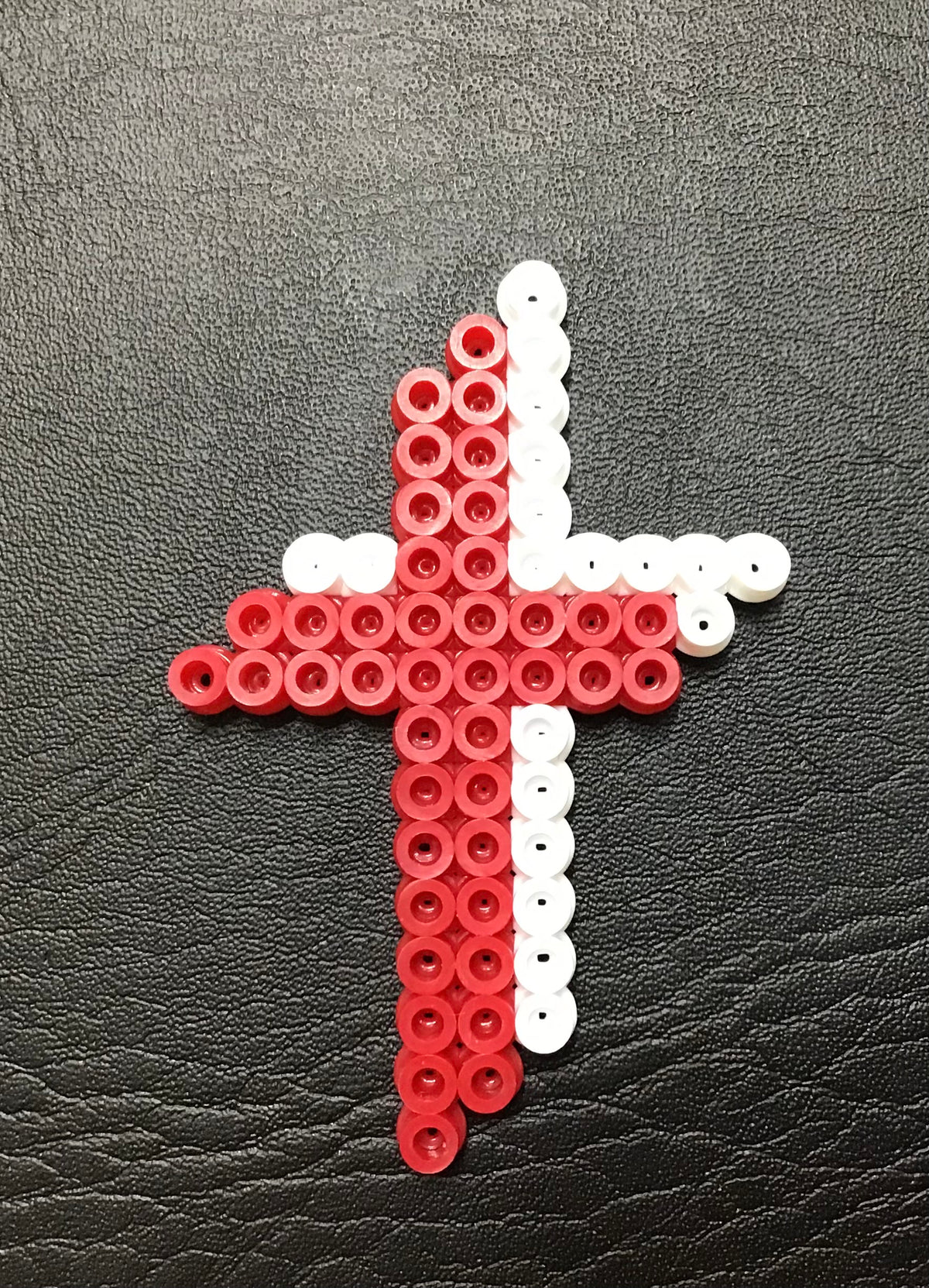 Handcrafted Pointed Cross Shaped Magnet, Two-Tone