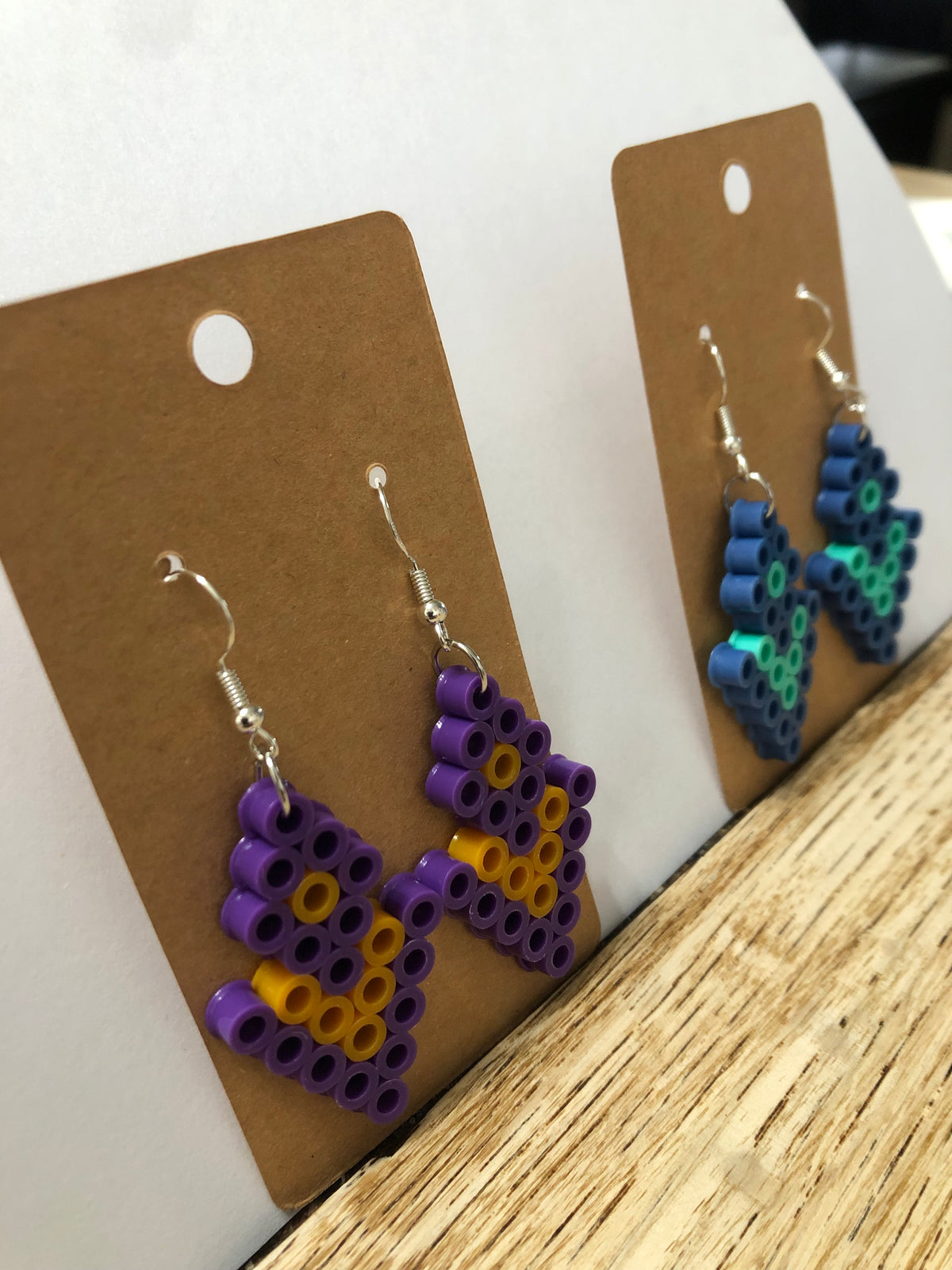 Handcrafted Triangle Diamond Earrings