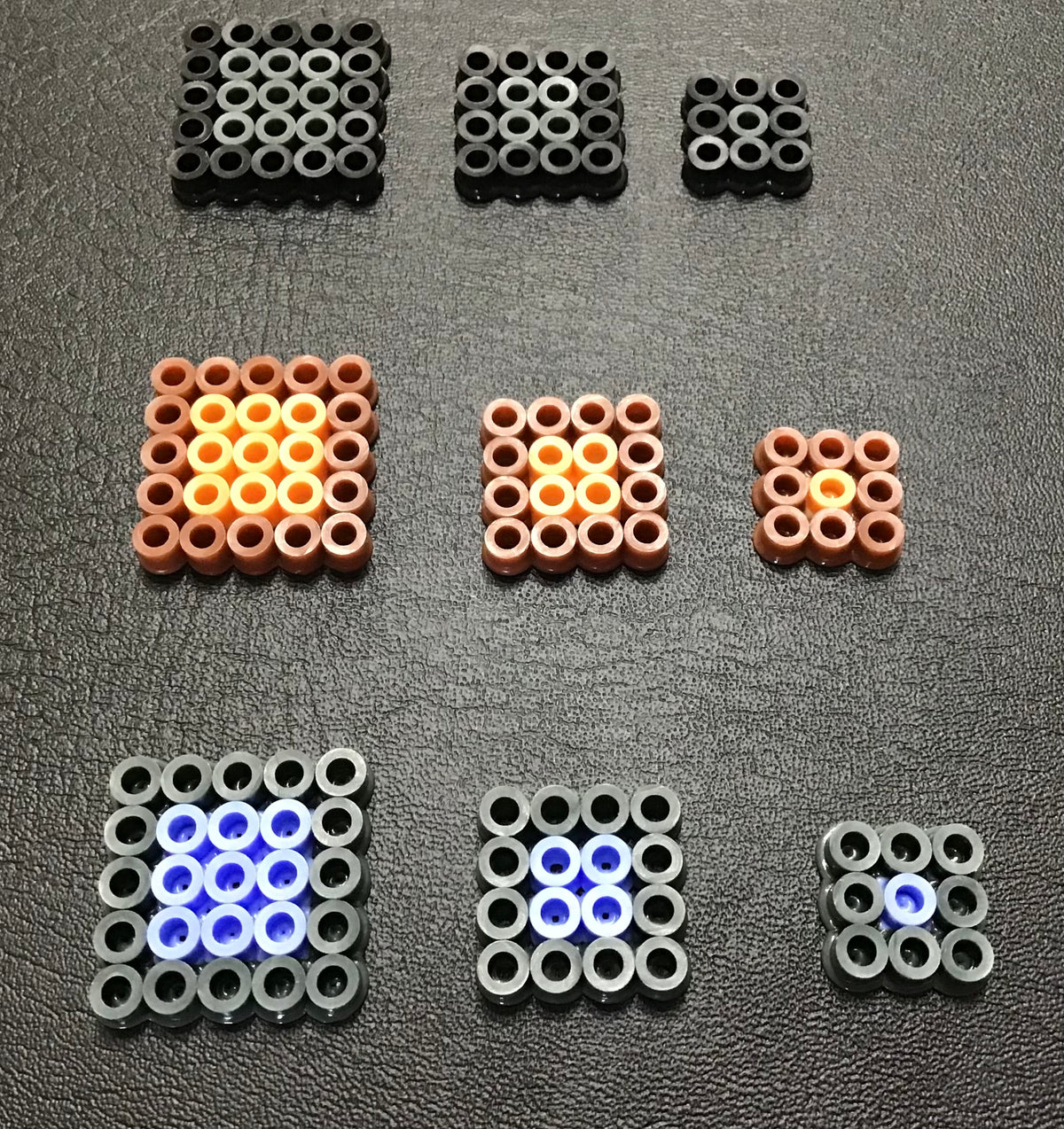 Handcrafted Square Magnet Set of 3 Sizes