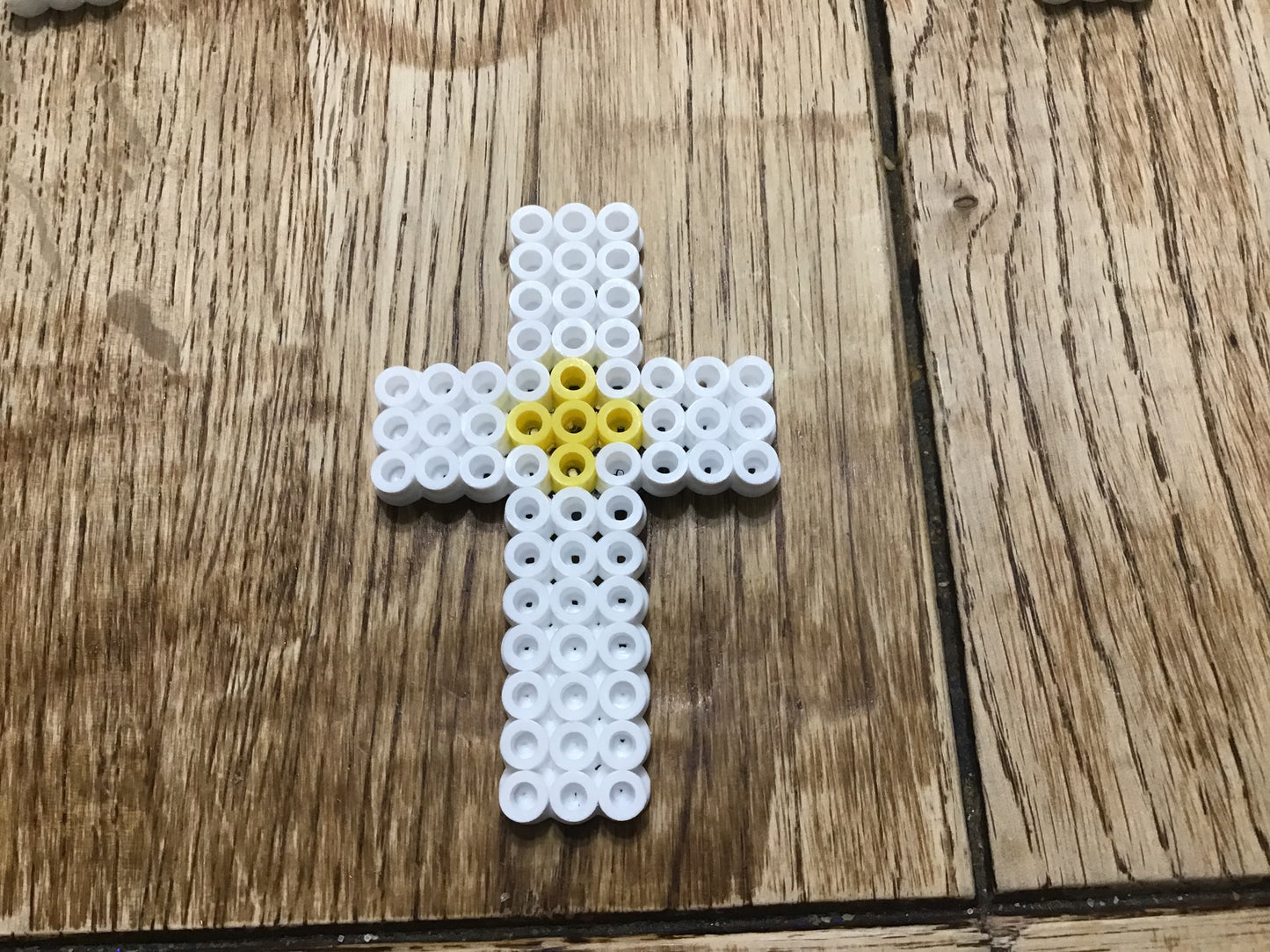 Handcrafted White Cross Shaped Magnet