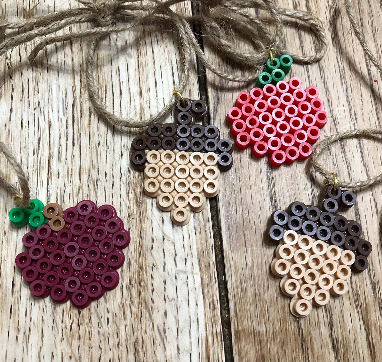 Fall Decor Acorns & Apples Ornaments