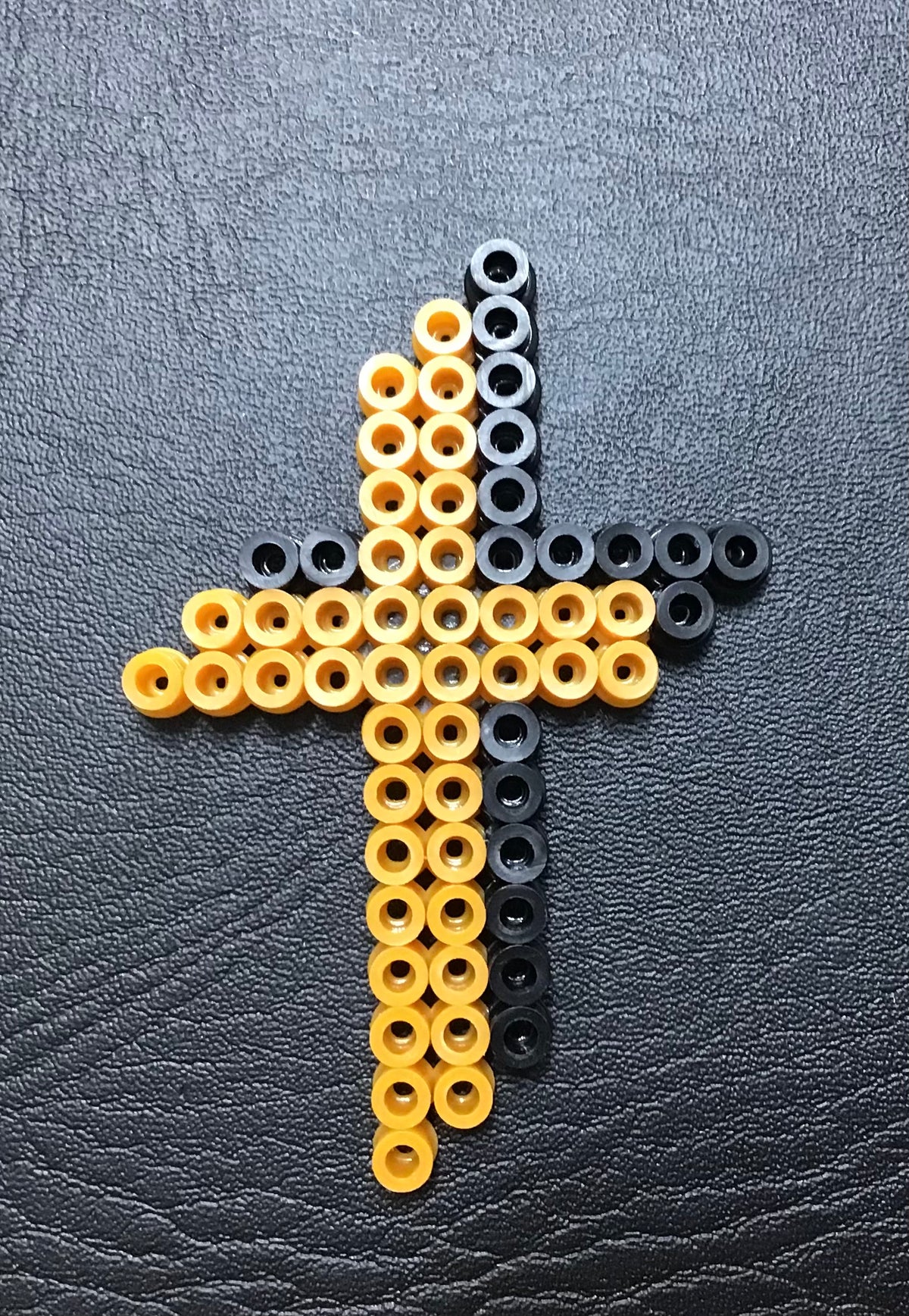 Handcrafted Pointed Cross Shaped Magnet, Two-Tone