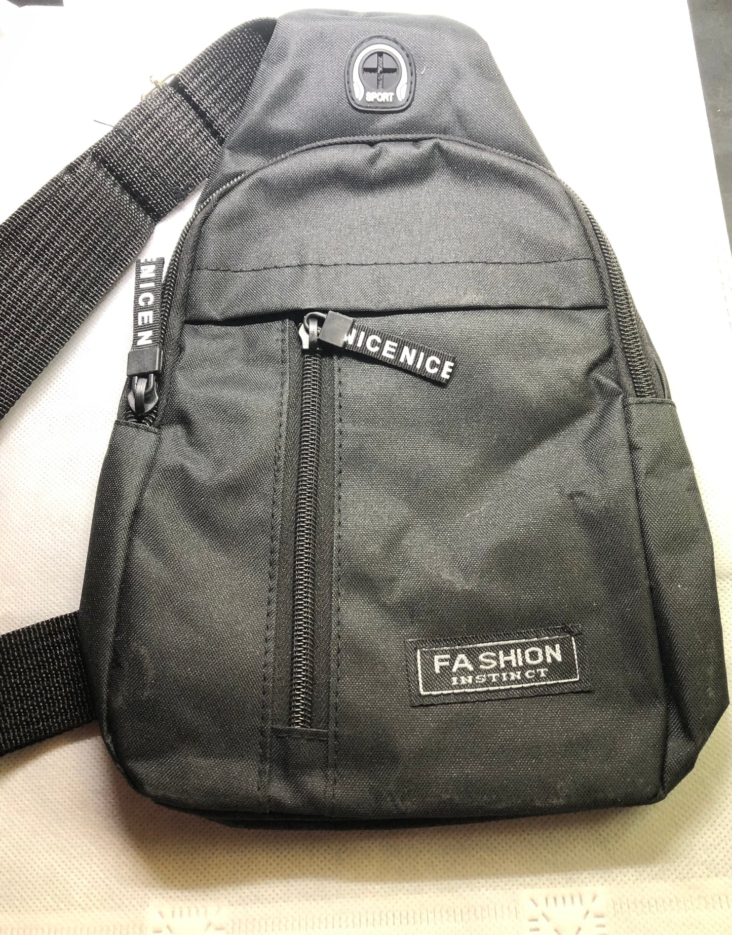 Black Shoulder Bag Adjustable Strap, Travel Bag, Purse