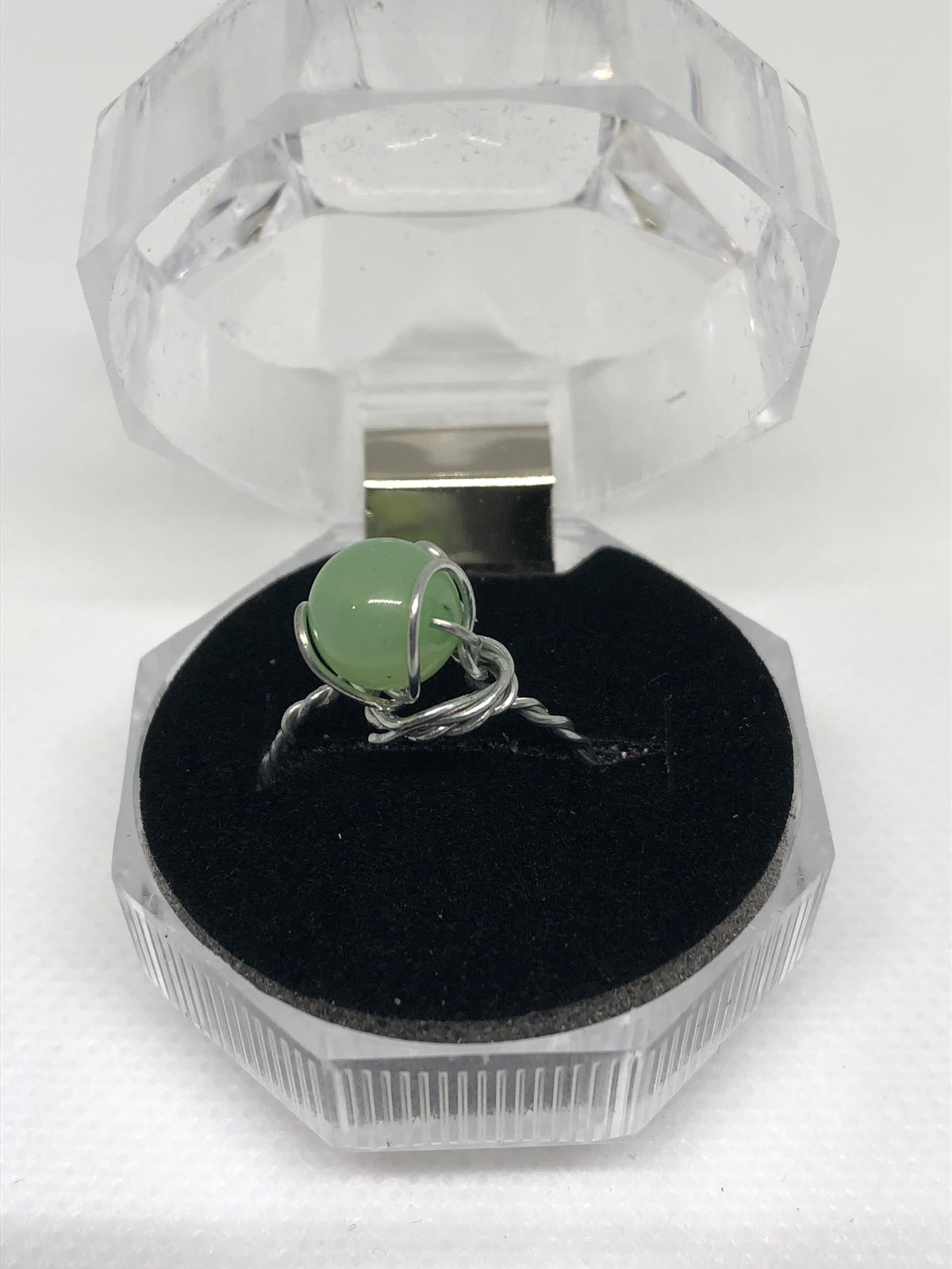 Handcrafted Pinky Ring With Case Green