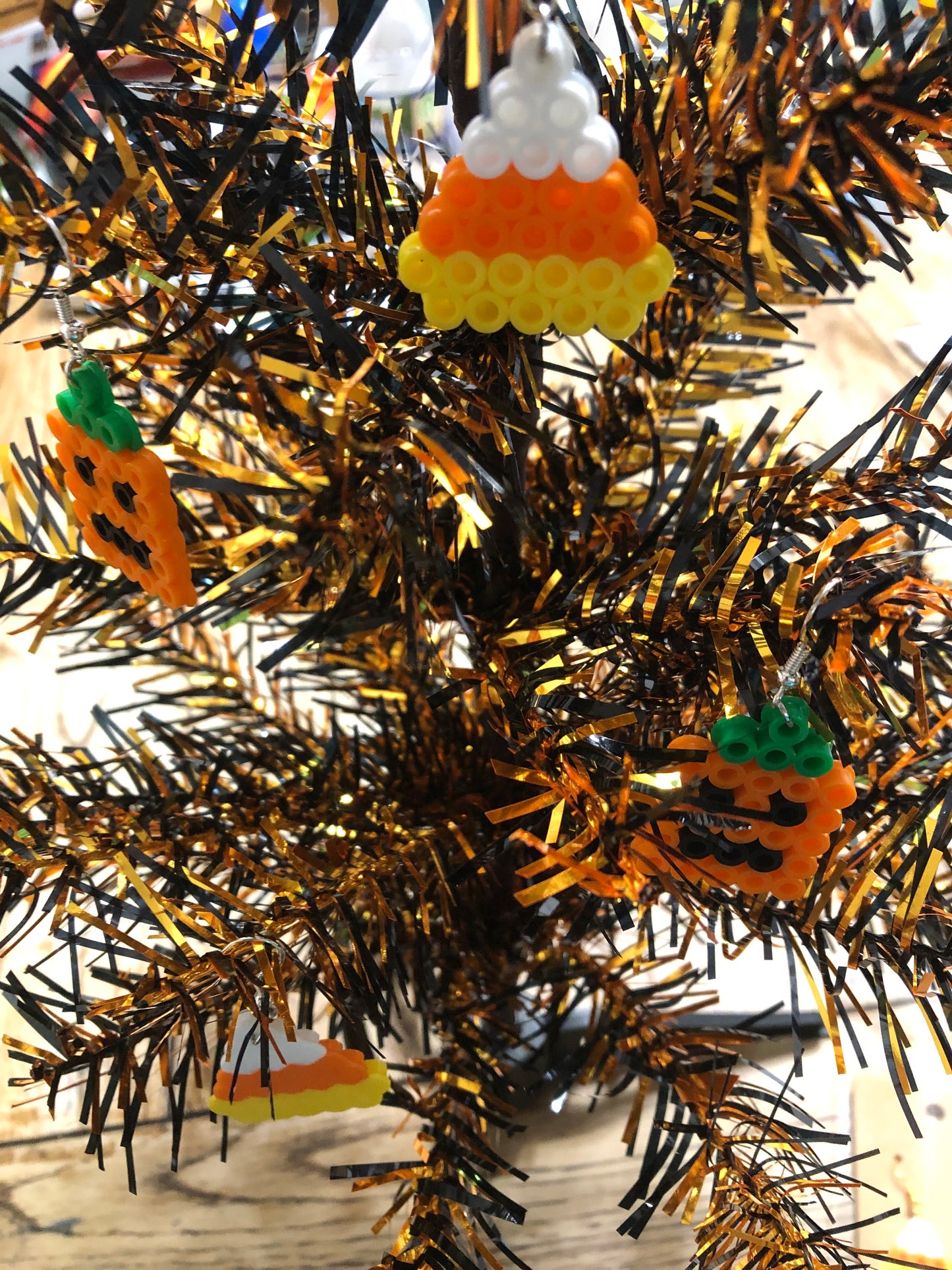 Large Candy Corn Earrings Halloween Candy Corn Ornaments