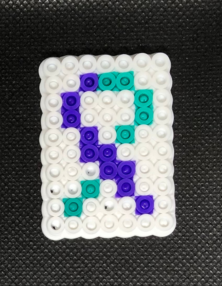 Small magnet awareness ribbon handcrafted #cancerawareness