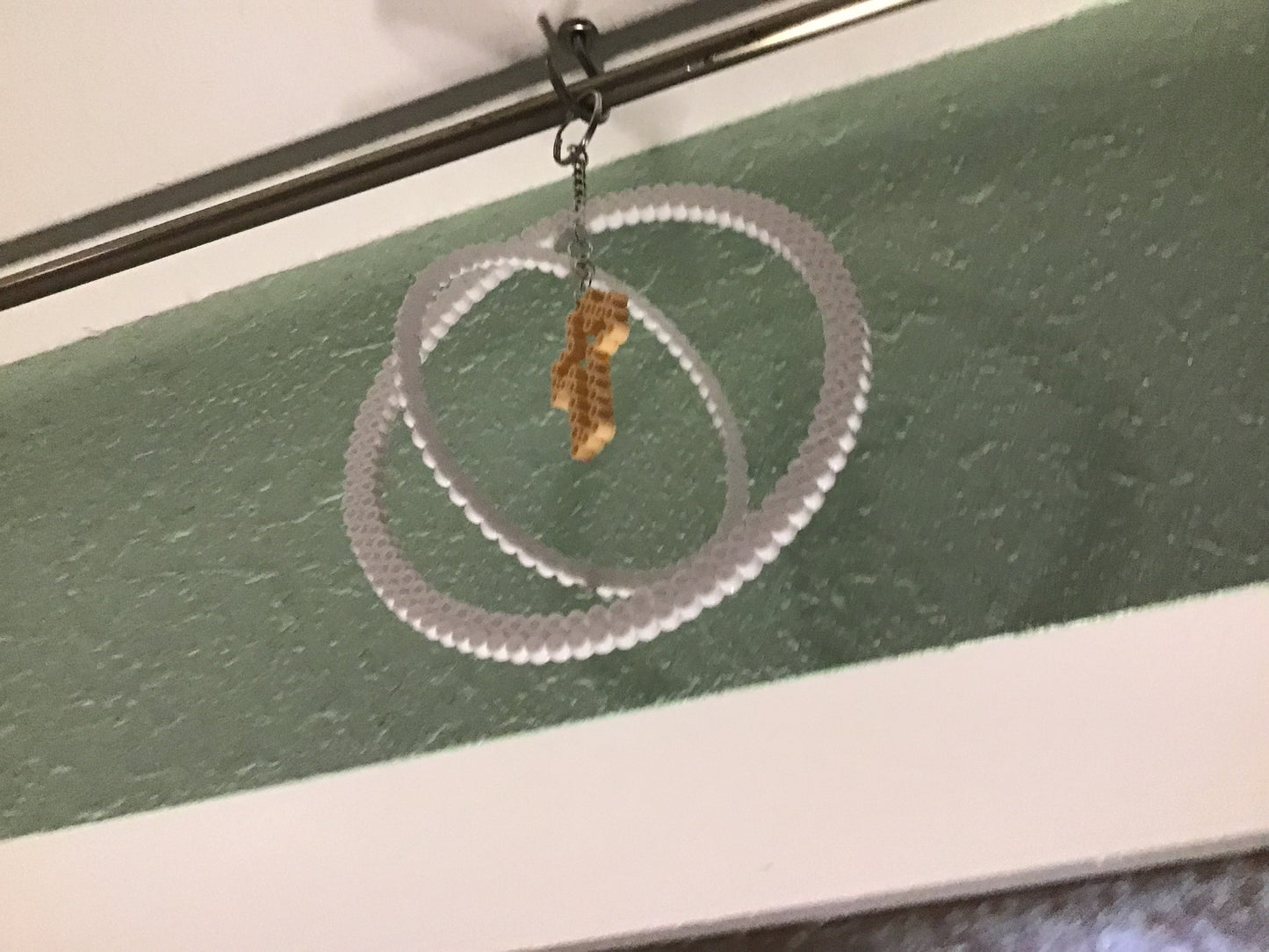 Handcrafted Cross Ornament, Hanging Decoration, Spins/Twirls