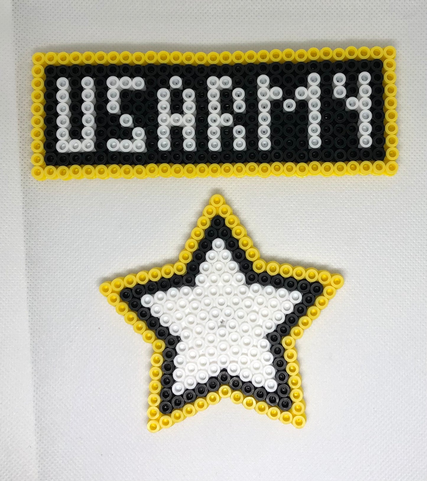 Black Yellow Army Magnets Set of 2