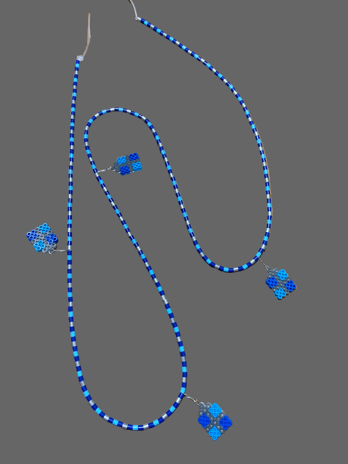 Handcrafted Christmas Garland Blue theme presents 62”