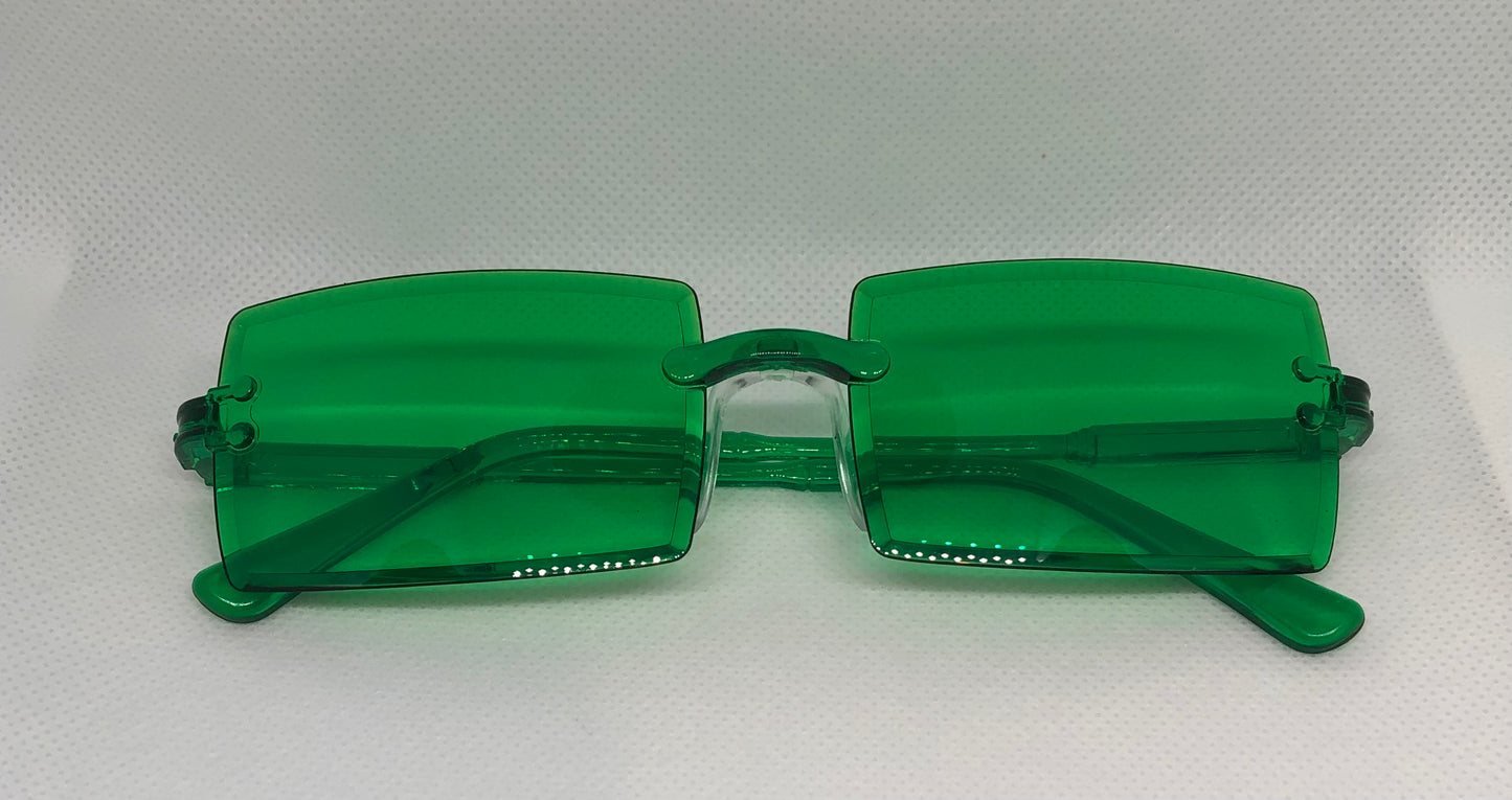 Green Sunglasses Rectangle