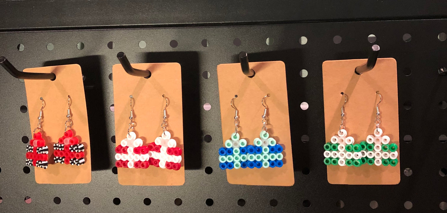Christmas present earrings