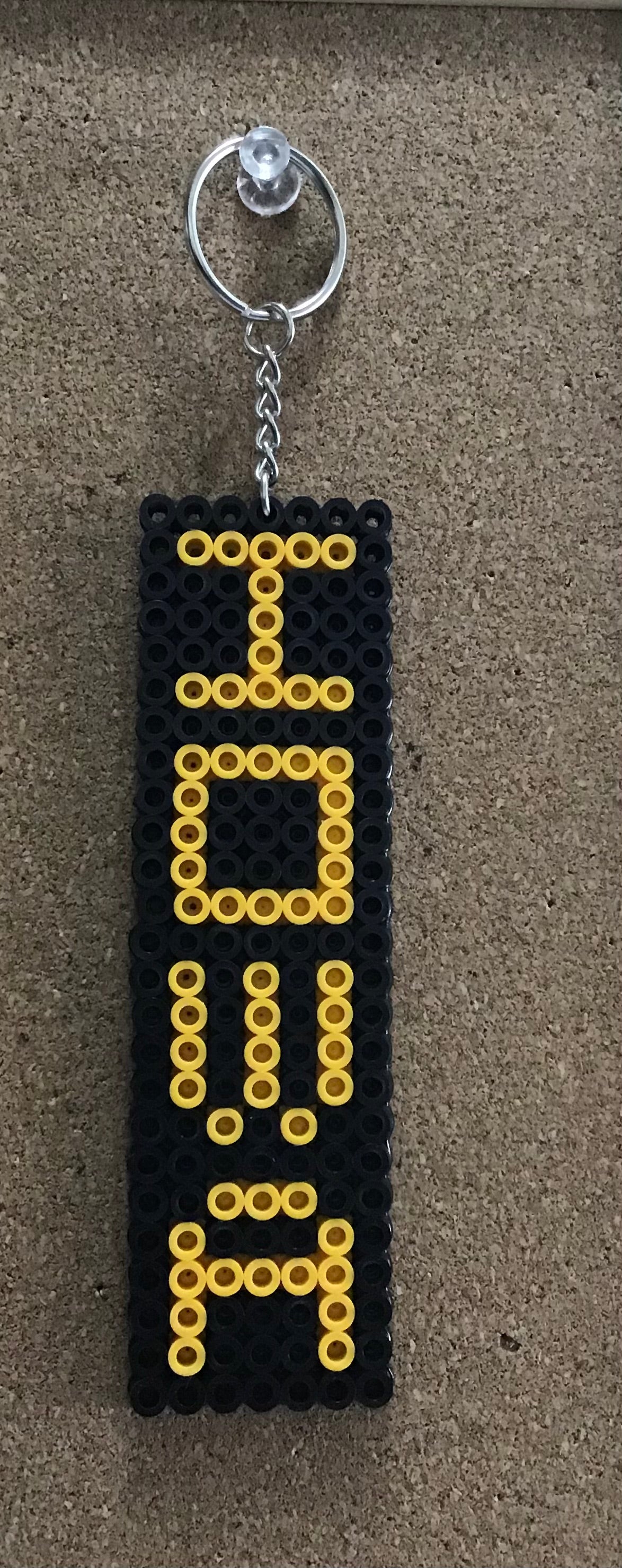 Handcrafted IOWA Hawkeyes Bag Tag Keychain, Customizable, ISU