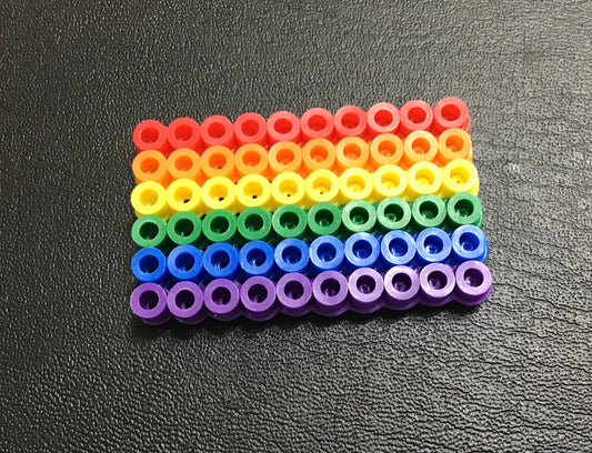 Handcrafted Mini Flag Magnets; Racing, Rainbow, US Flag