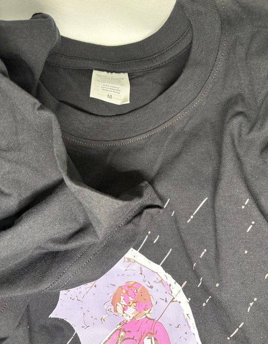 “Salty” tee shirt Black w/Pink