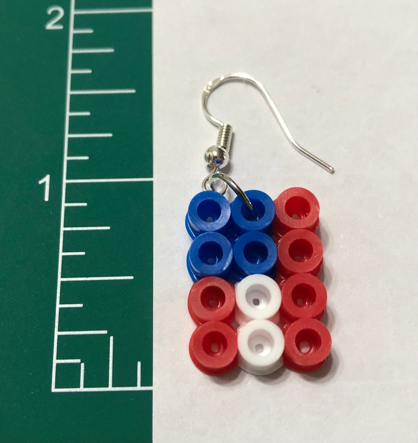 Handcrafted Mini Flag Earrings. USA Pride. Independence Day