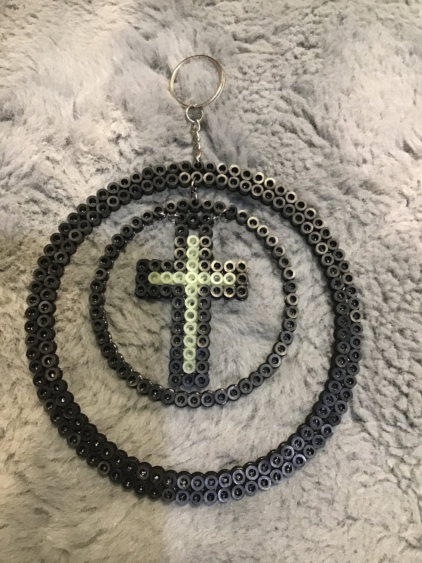 Handcrafted Cross Ornament, Hanging Decoration, Spins/Twirls