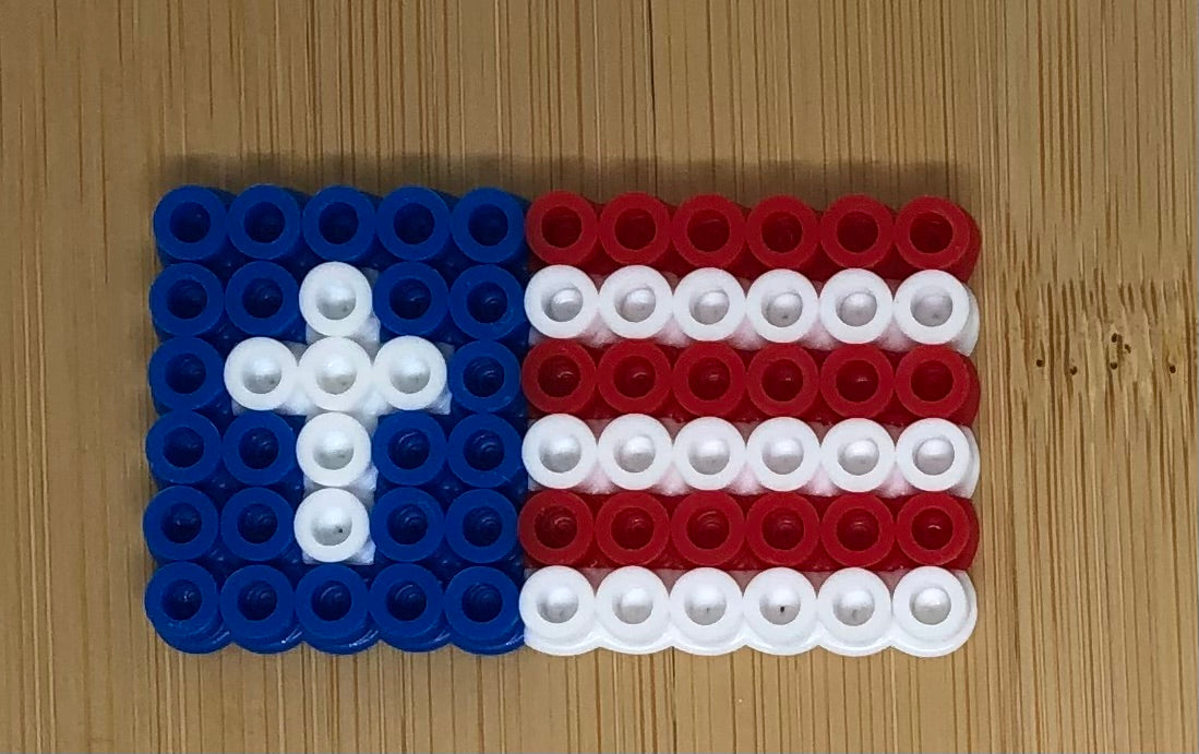 Handcrafted Cross Flag Magnet