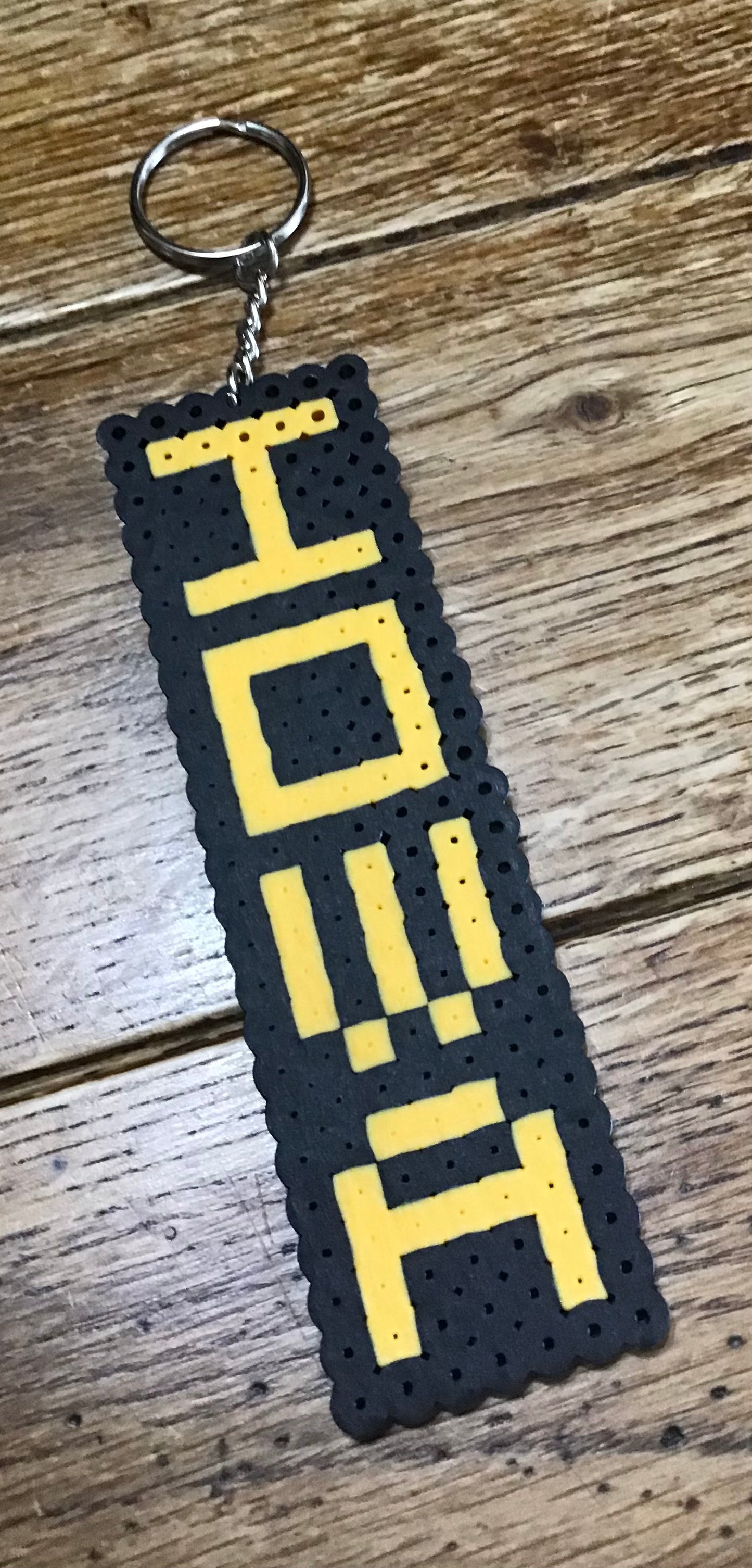 Handcrafted IOWA Hawkeyes Bag Tag Keychain, Customizable, ISU