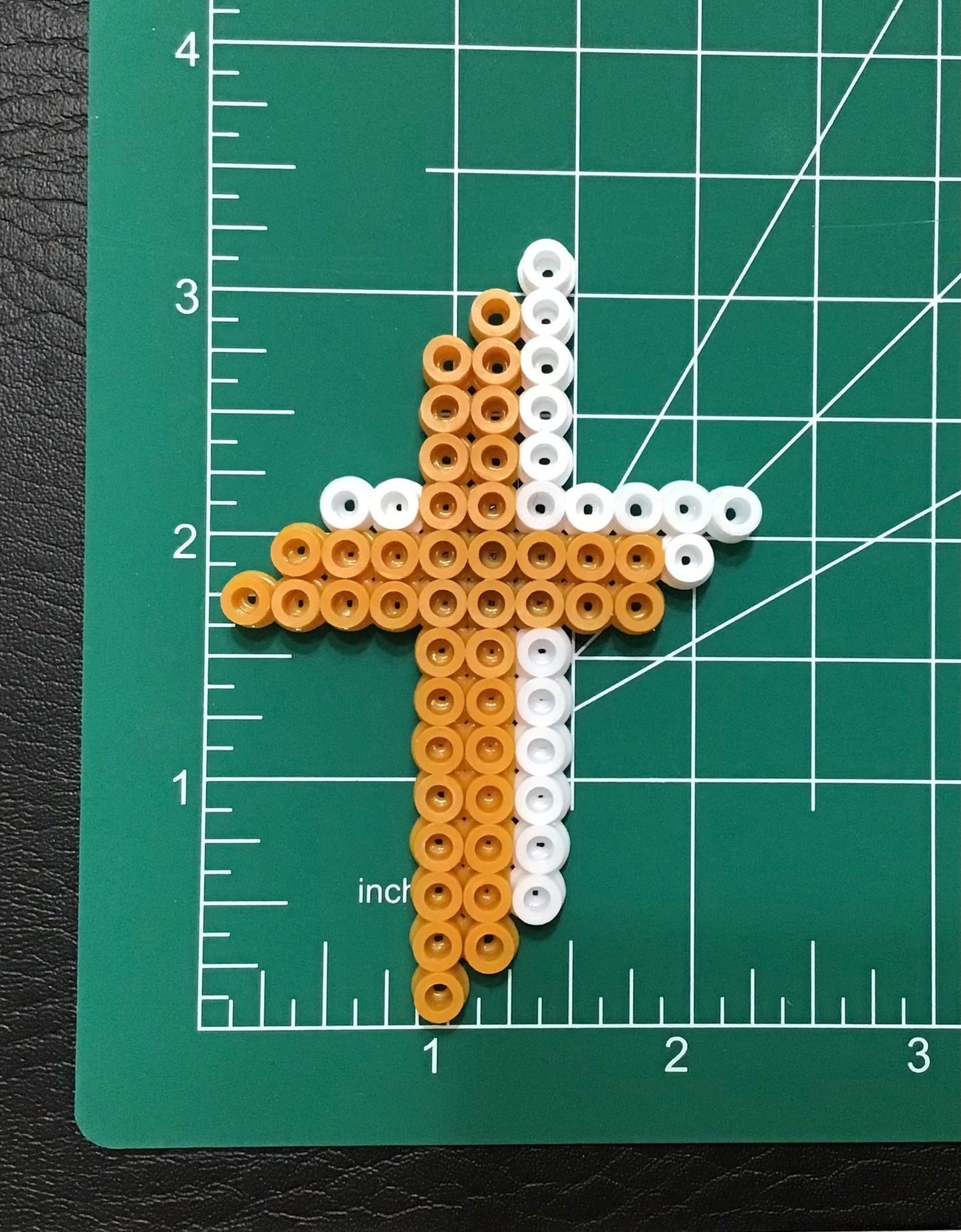 Handcrafted Pointed Cross Shaped Magnet, Two-Tone