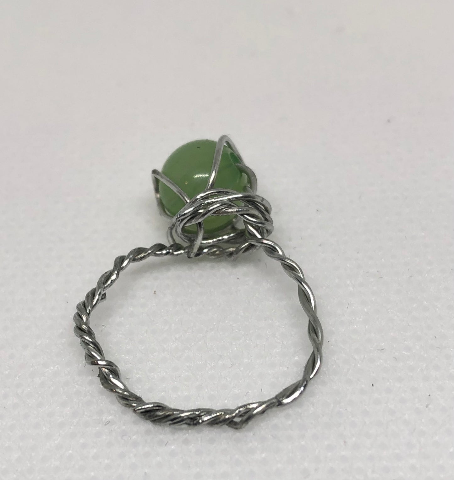 Handcrafted Pinky Ring With Case Green