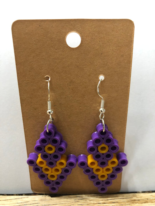 Handcrafted Triangle Diamond Earrings