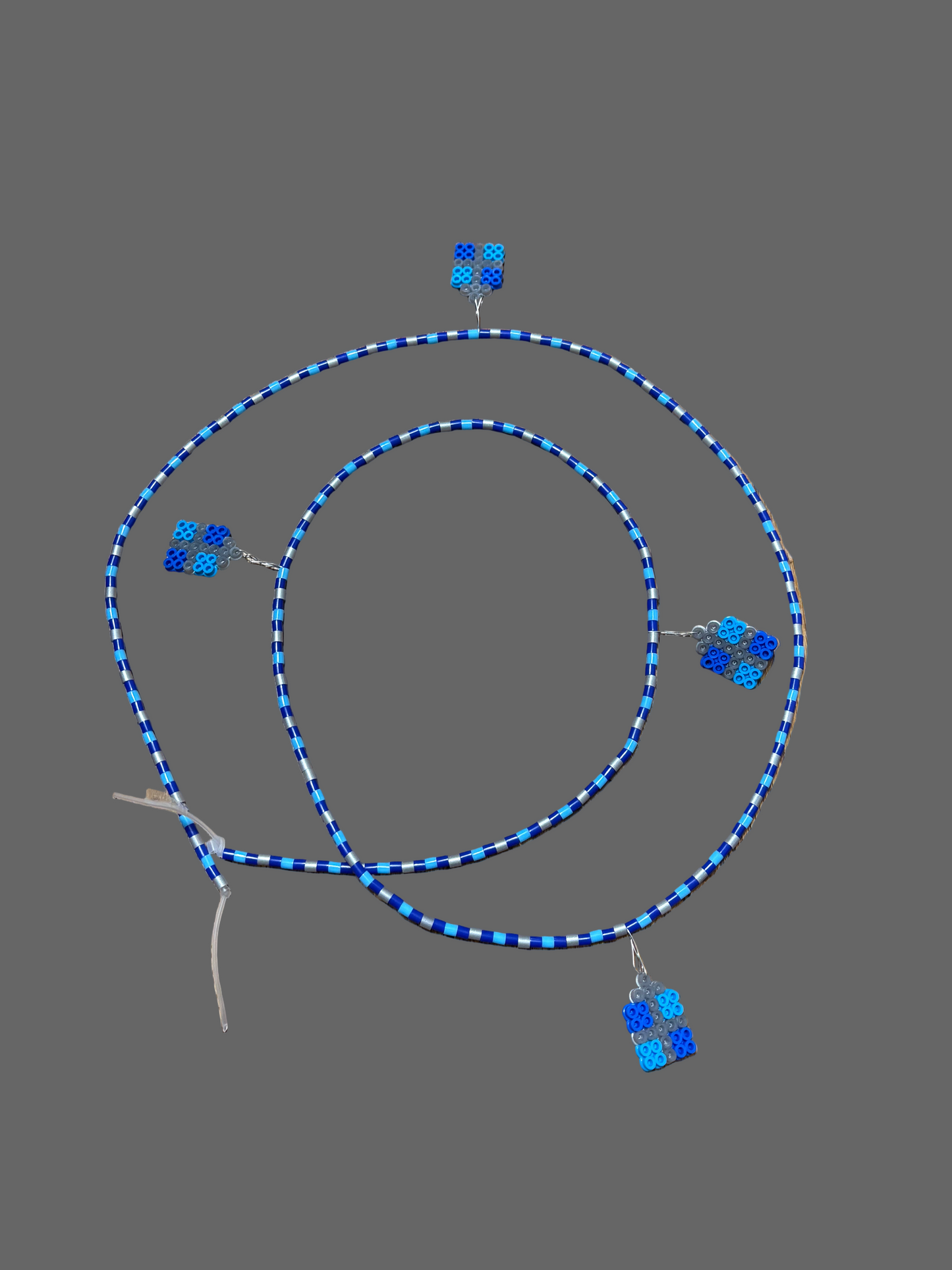 Handcrafted Christmas Garland Blue theme presents 62”