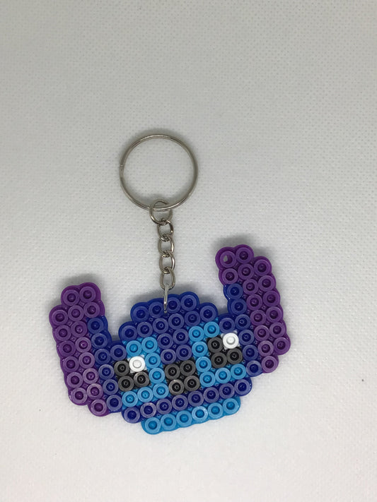 “Stitch” Keychain Handcrafted Perler Beads