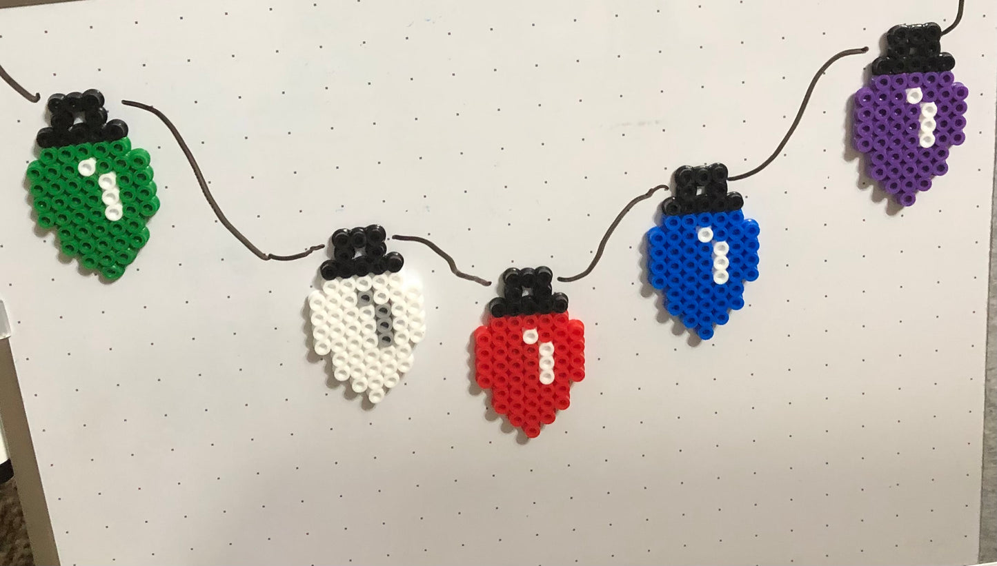 Christmas Lights Magnetic Light Bulb Ornaments Set Of 5