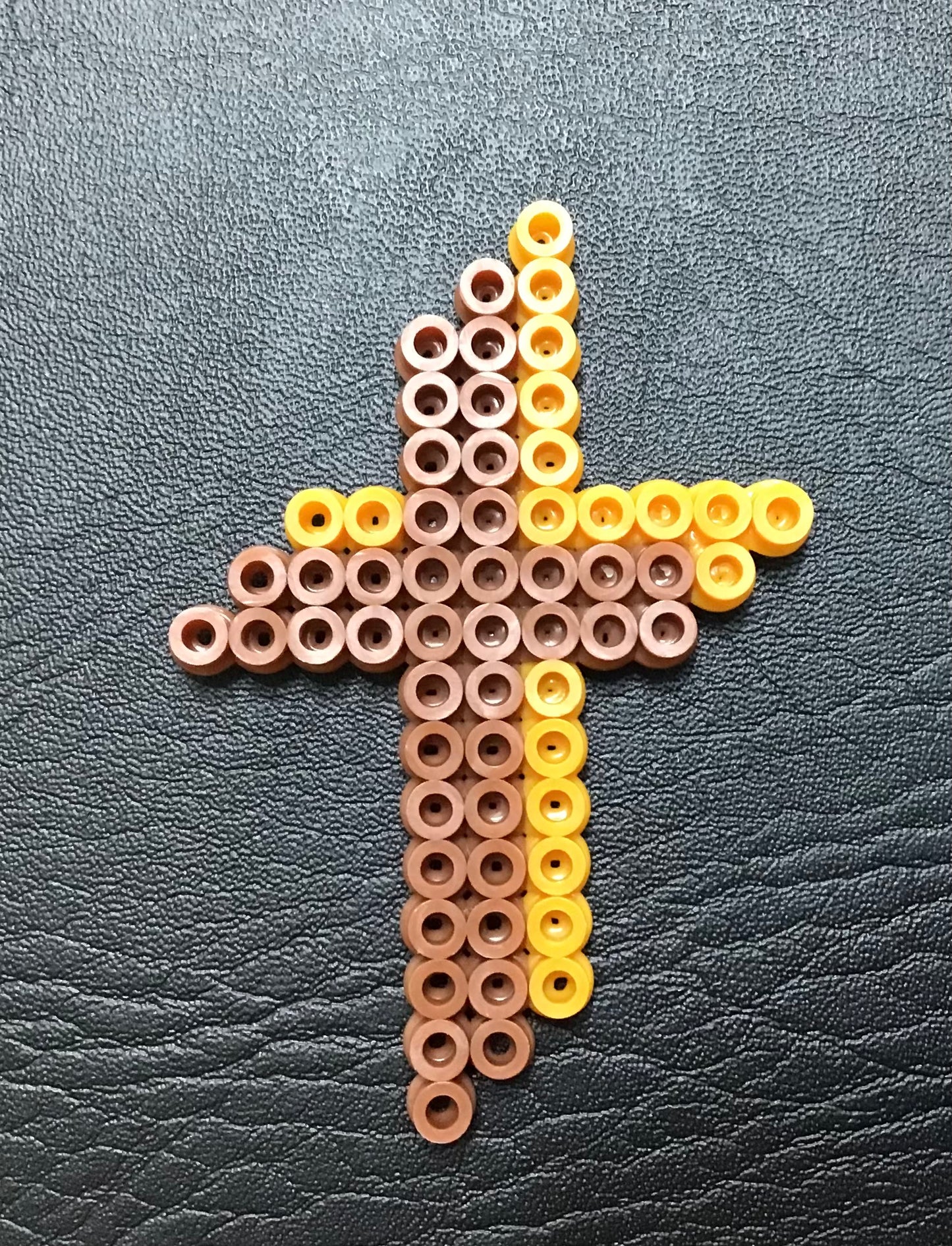 Handcrafted Pointed Cross Shaped Magnet, Two-Tone