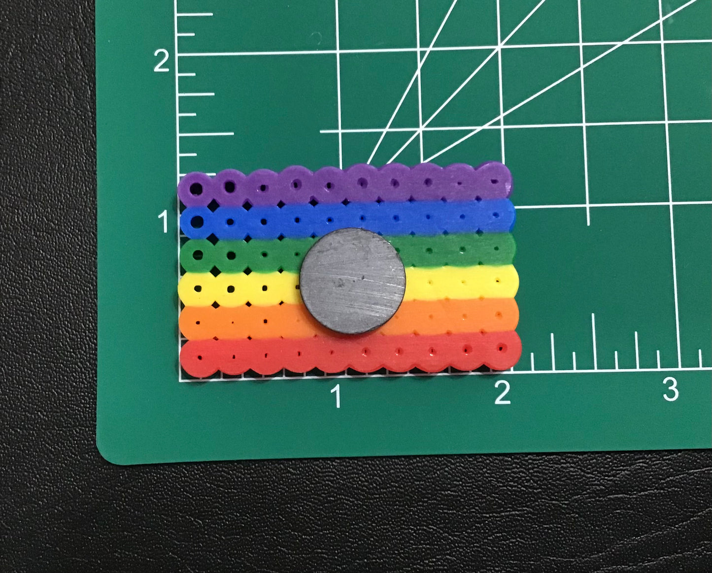 Handcrafted Mini Flag Magnets; Racing, Rainbow, US Flag