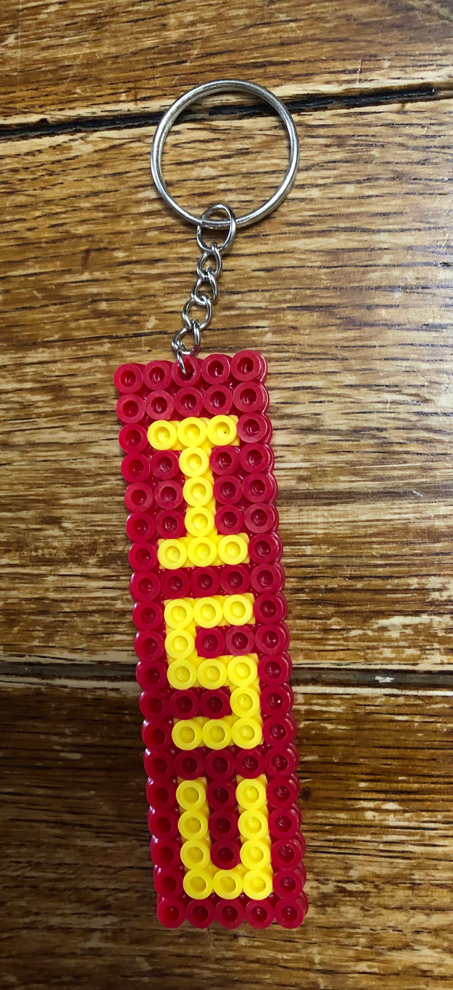 Handcrafted IOWA Hawkeyes Bag Tag Keychain, Customizable, ISU