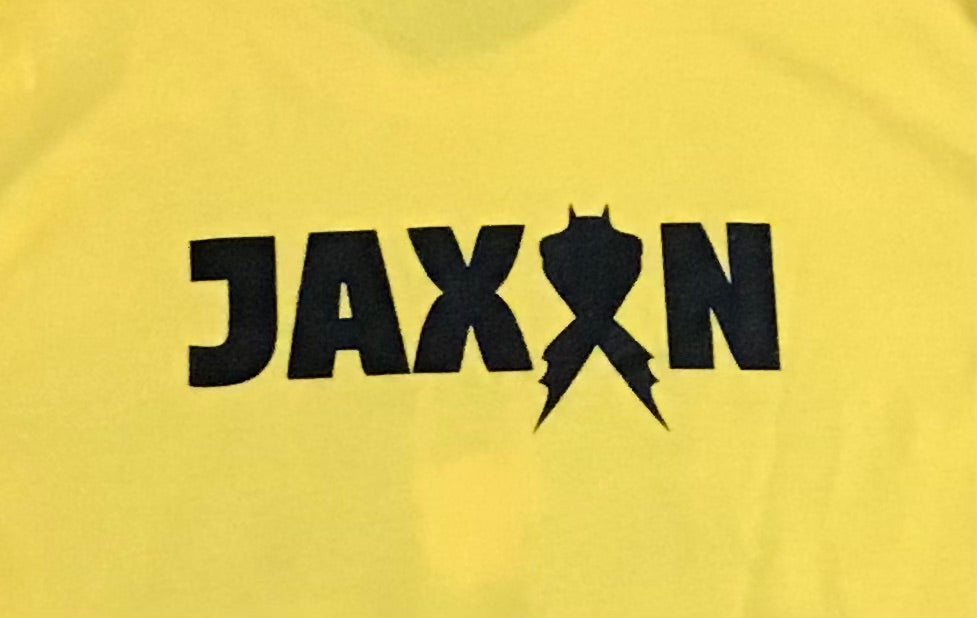 Jaxon Strong Yellow Batman T-Shirt Cancer Awareness