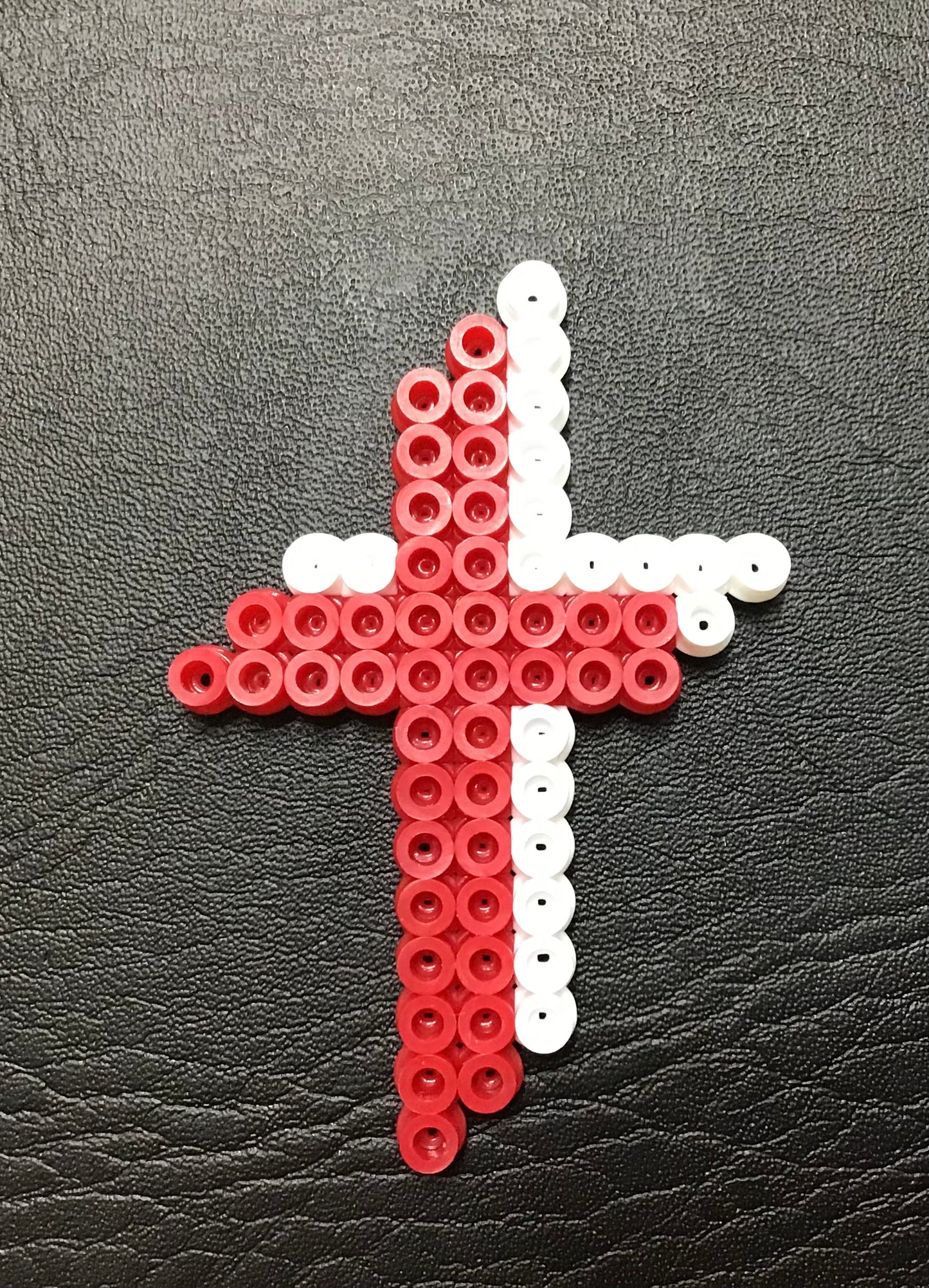 Handcrafted Pointed Cross Shaped Magnet, Two-Tone