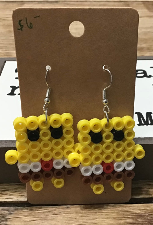 Handcrafted "Sponge Bob" Squarepants Earrings