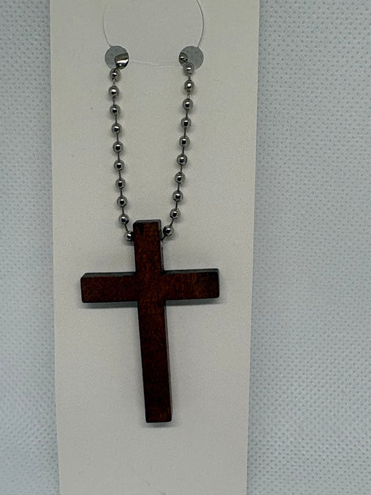 Wooden Cross Keychain Small