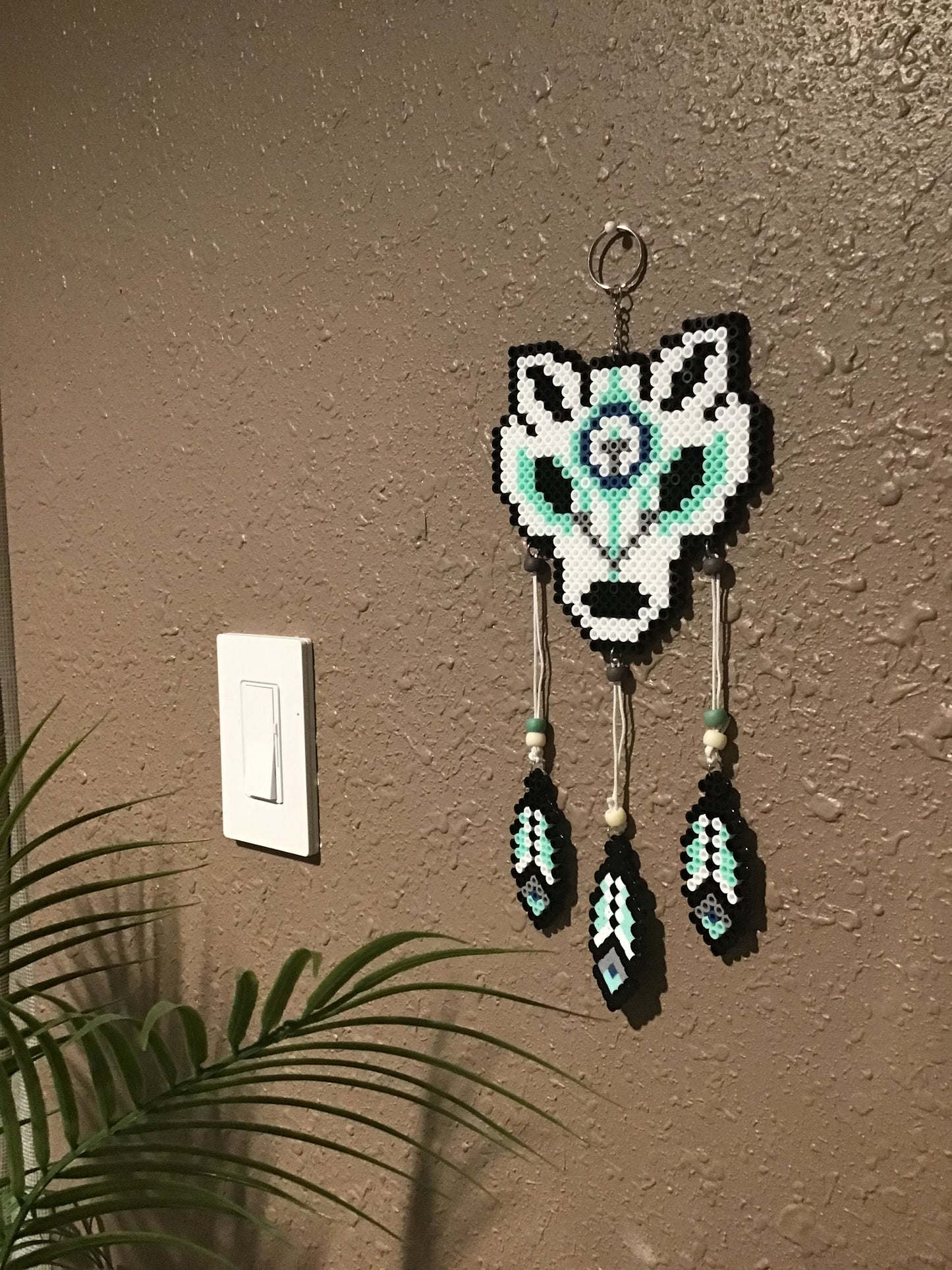 Handcrafted Wolf Dreamcatcher Decoration