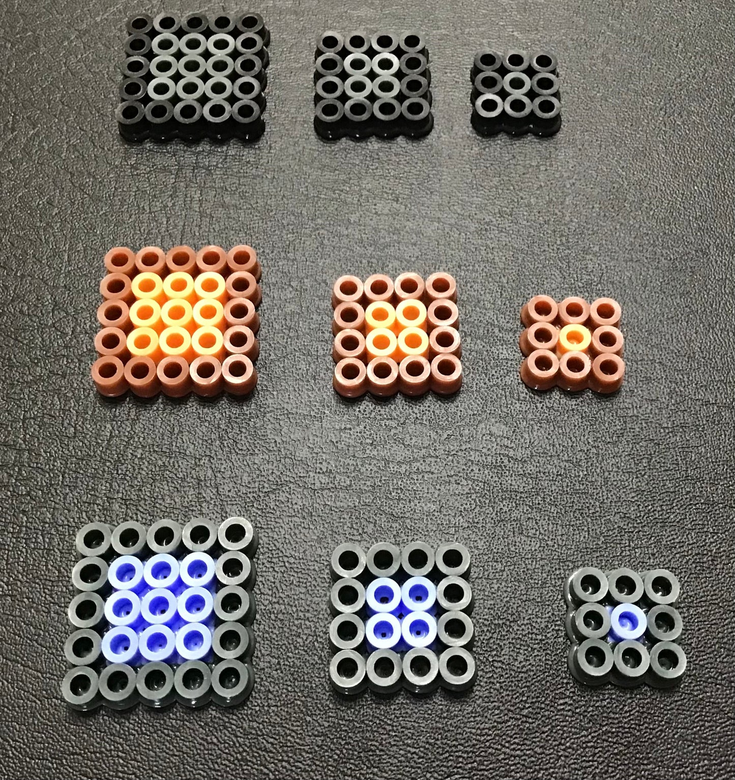 Handcrafted Square Magnet Set of 3 Sizes