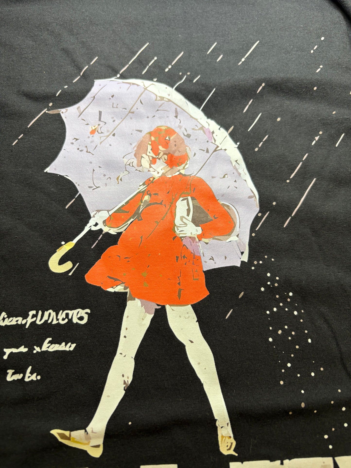 Salty tee black with orange