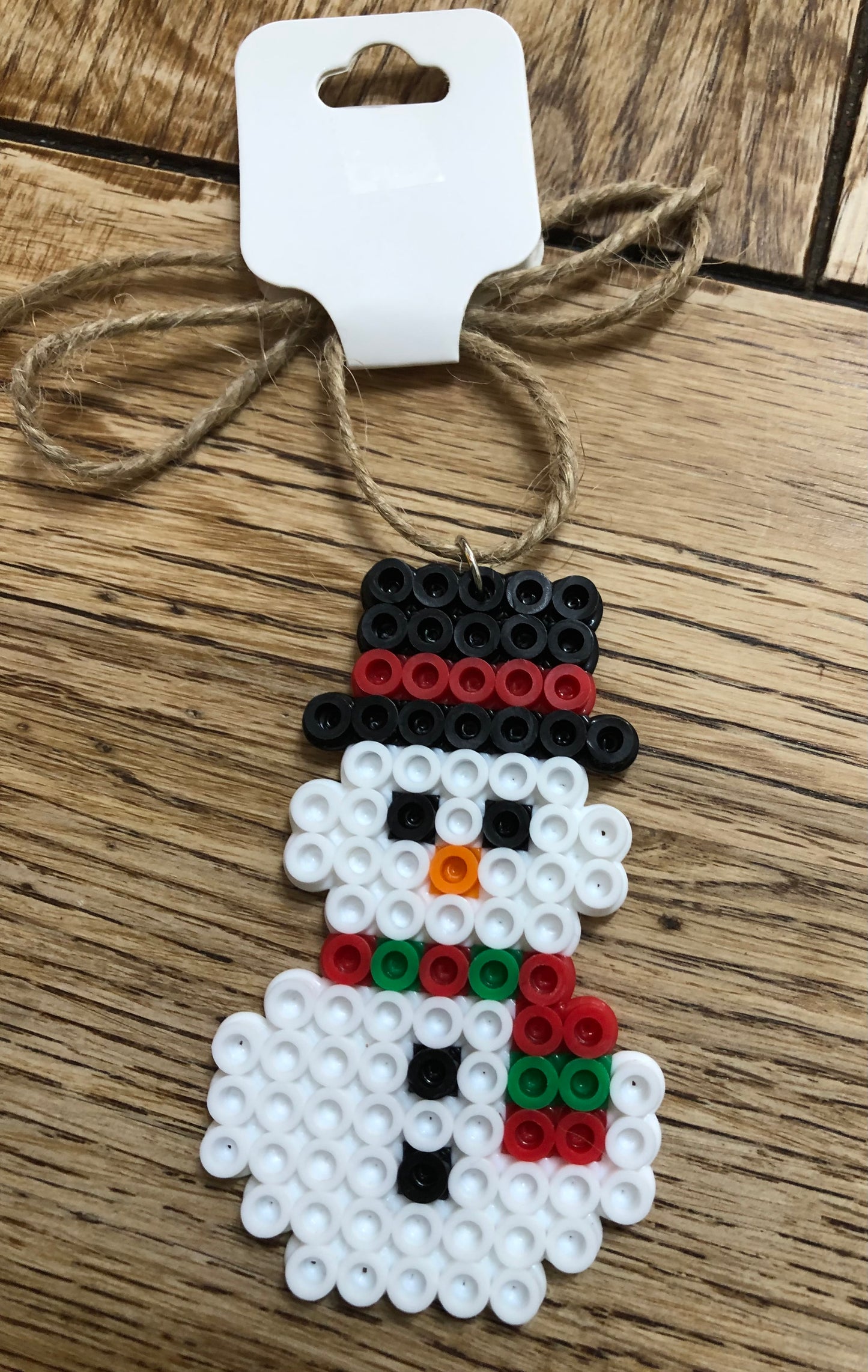 Snowman Ornament Red/Green Scarf Christmas Tree