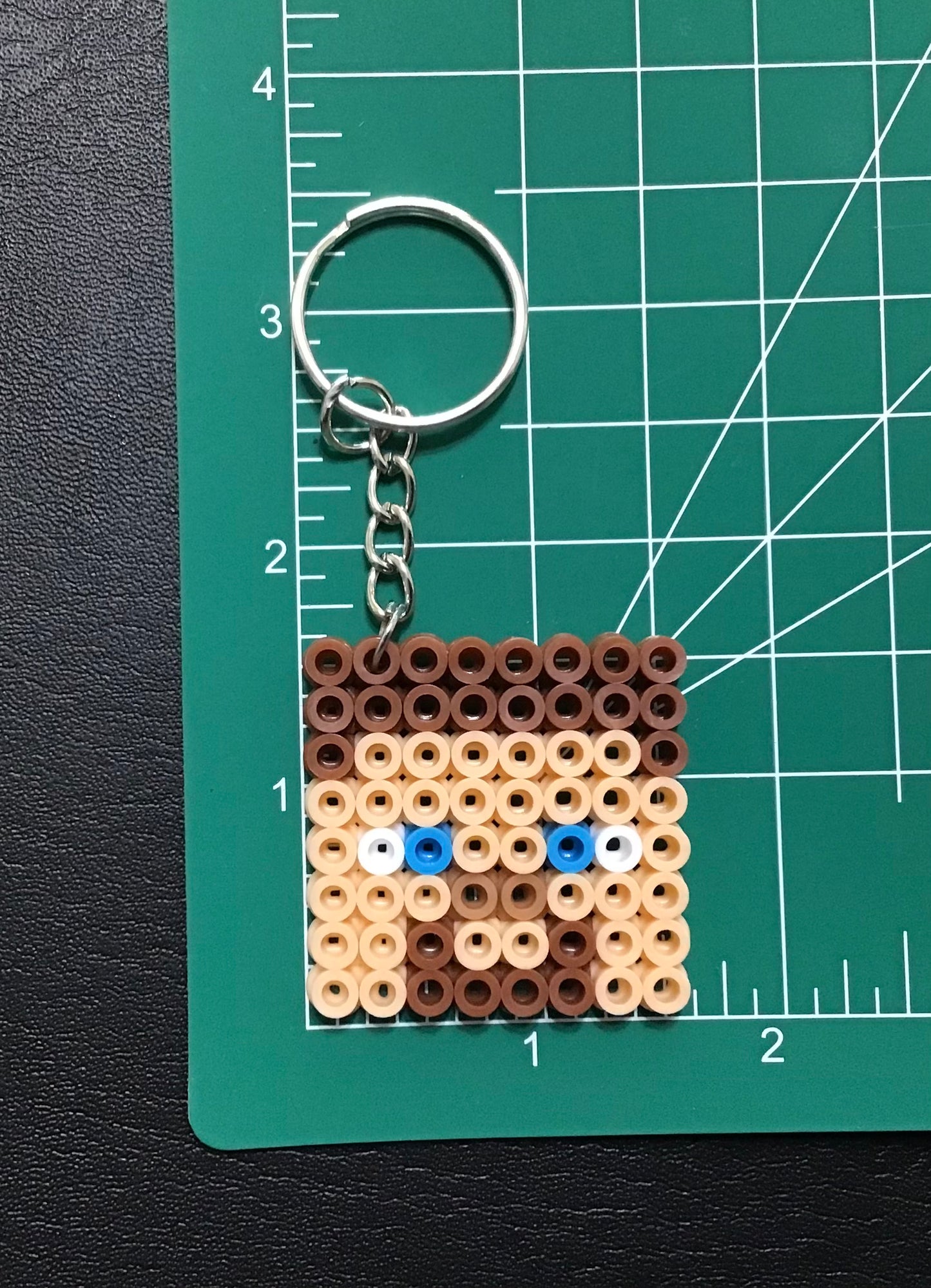 Handcrafted Keychain Minecraft Character Faces