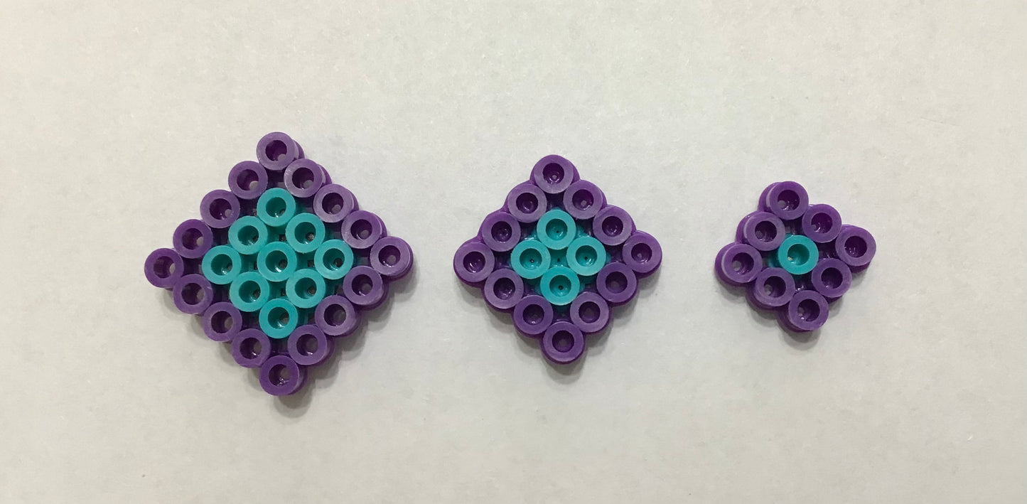 Handcrafted Square Magnet Set of 3 Sizes