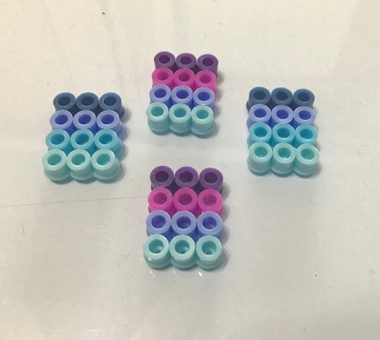 Handcrafted Mini Striped Rectangle Magnets set of 4