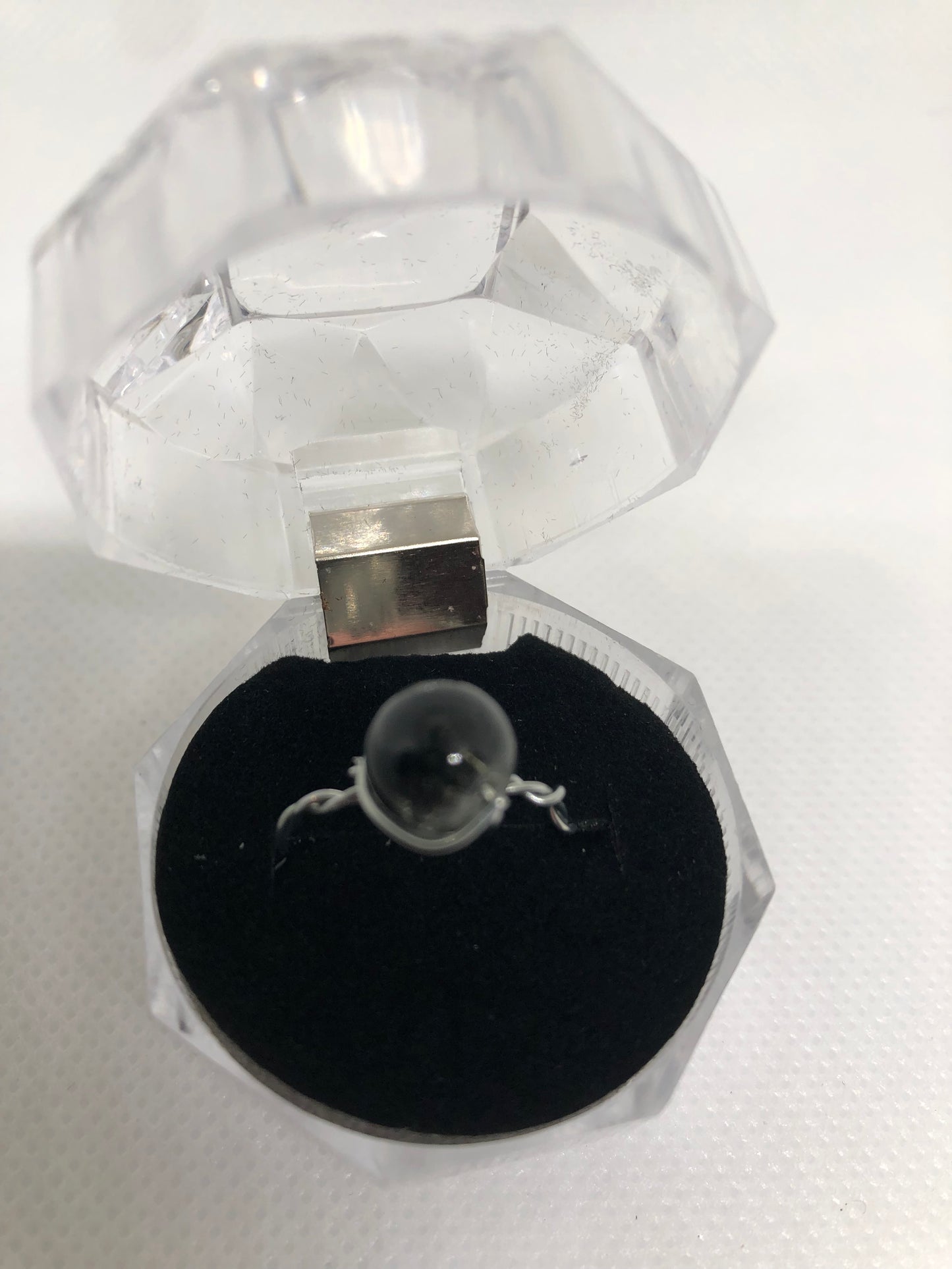 Handcrafted Pinky Ring With Case Black